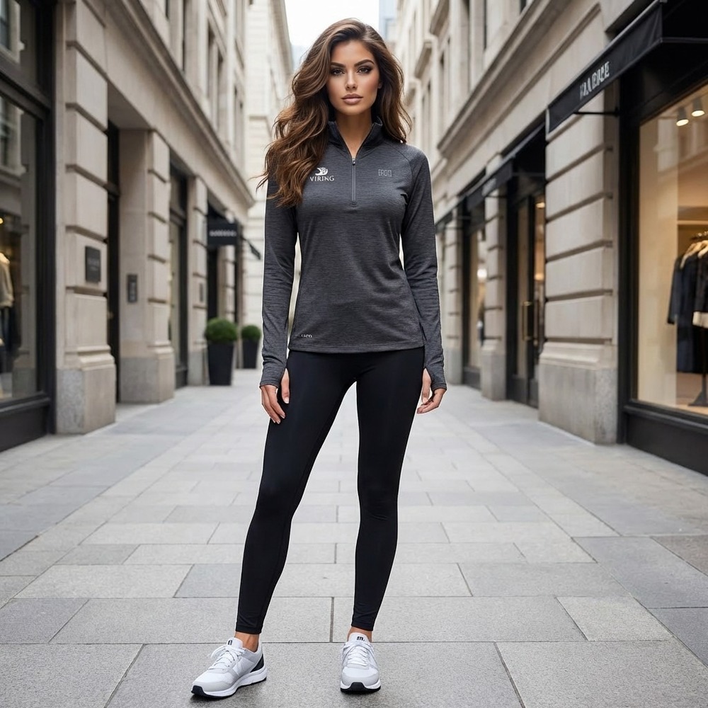 Helly Hansen Aspire Flex Top Womens M Gray Athleisure‎ Minimalist BUSINESS LOGO